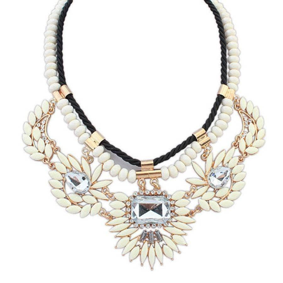 Aint Laurent Accessories Beige Tribal Necklace - Multiple Colors