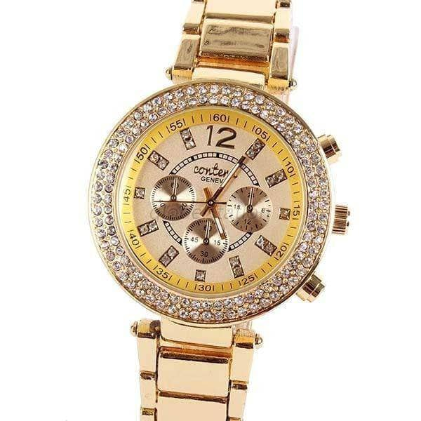 Aint Laurent Accessories LightGoldenRodYellow Rhinestone Wristwatch - Multiple Colors