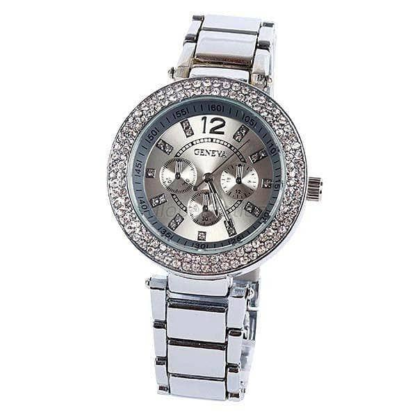 Aint Laurent Accessories Silver Rhinestone Wristwatch - Multiple Colors