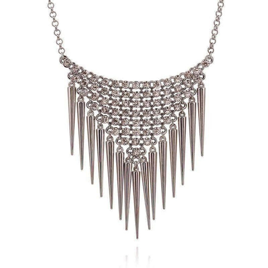 Aint Laurent Accessories Silver Waterfall Necklace - Two Colors