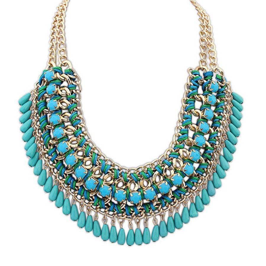 Aint Laurent Accessories Turquoise Statement Necklace - Multiple Colors